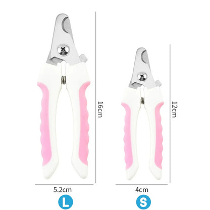 Pet Nail Clipper with Safety Lock Protection Stainless Steel Cat Dog Nail Grinder Multifunctional Pet Beauty Care Nail Supplies